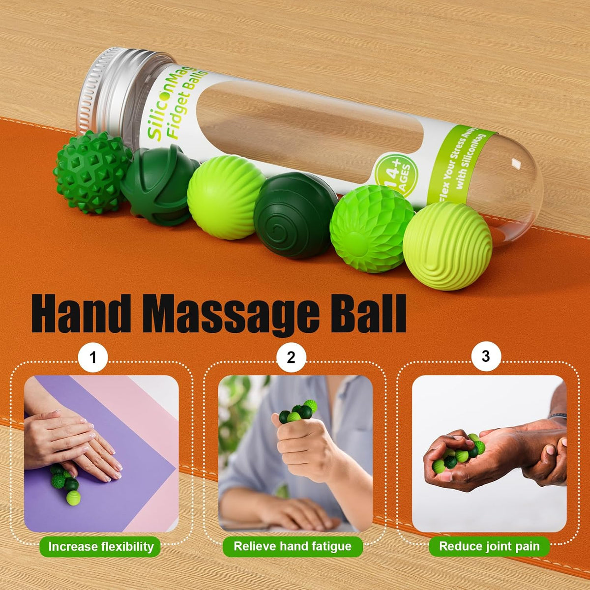 Magnetic Fidget Balls, 6 Pack