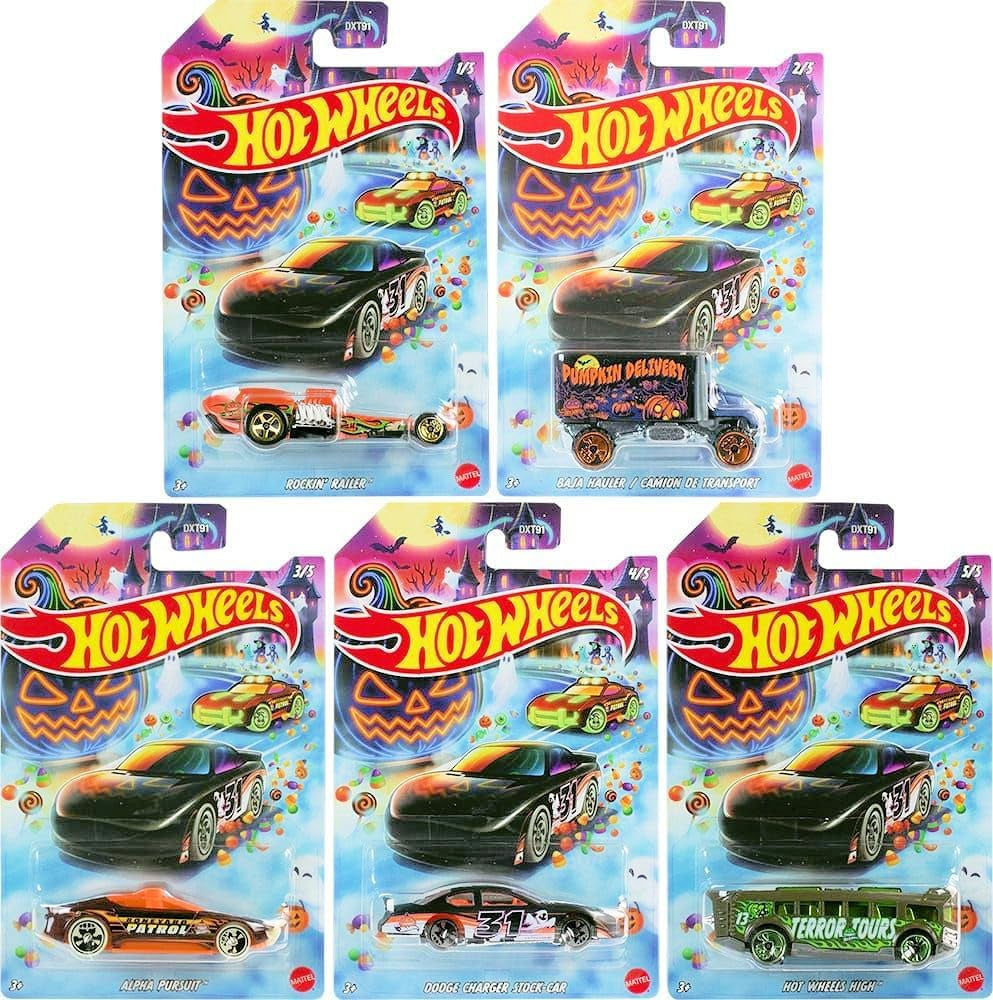 Halloween Die-Cast Cars, Set of 5