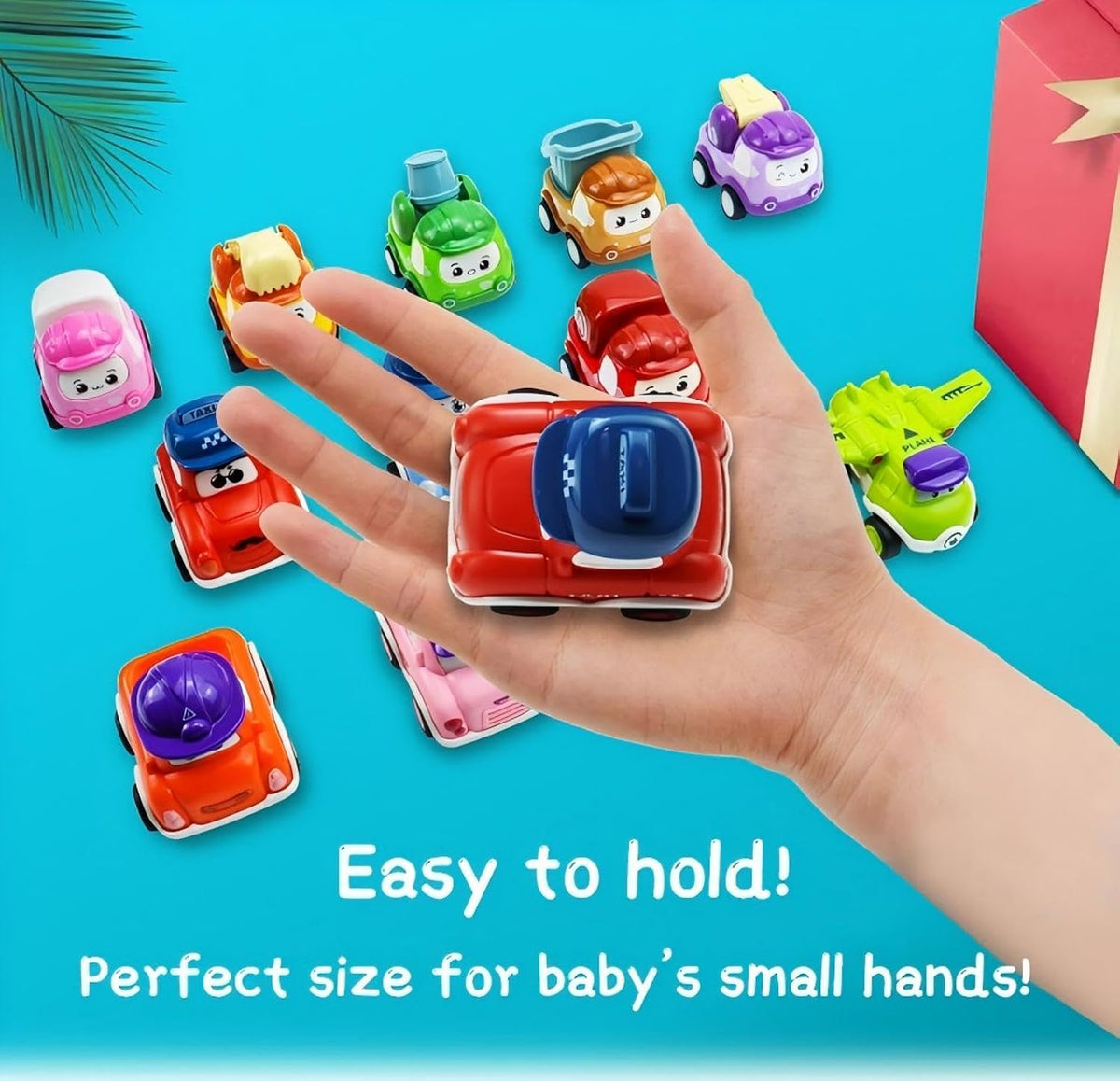 12 Pcs Pull Back Cars Set for Toddlers