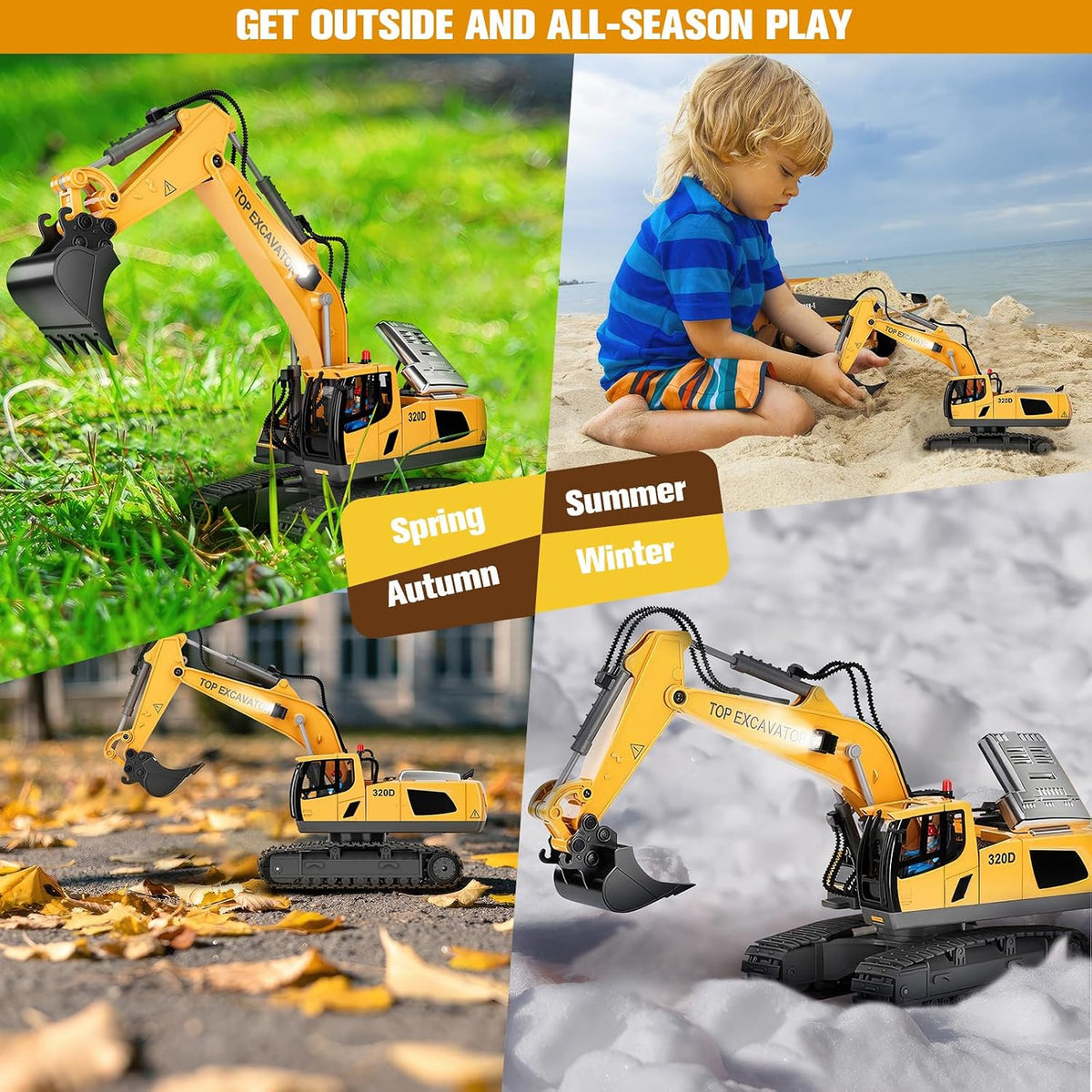 11-Channel Remote Control Excavator