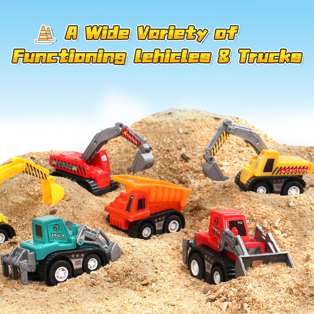 Mini Pull Back Construction Cars
