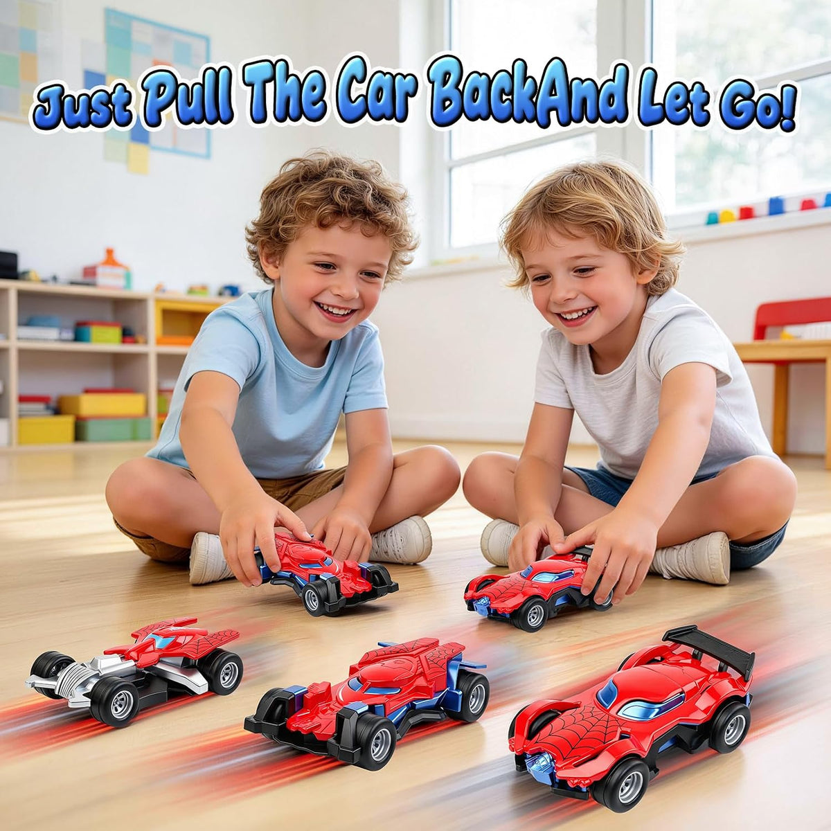 3 Pack Pull Back Cars