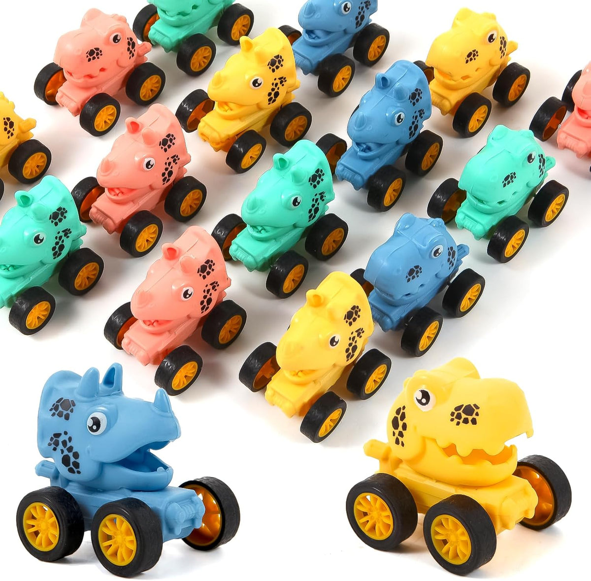 18 Pcs Dinosaur Pull Back Cars Set