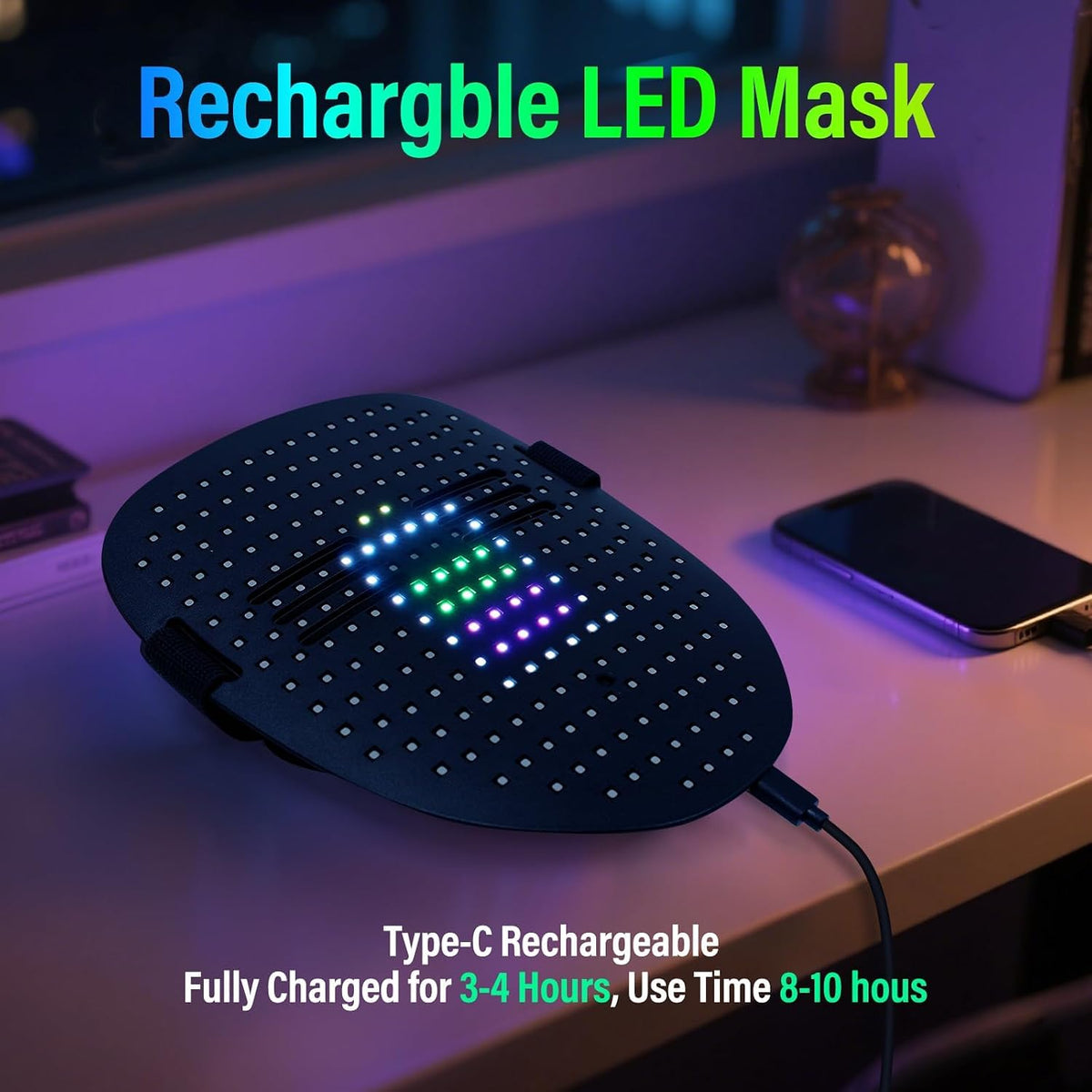 LED Light up Mask with Gesture Control