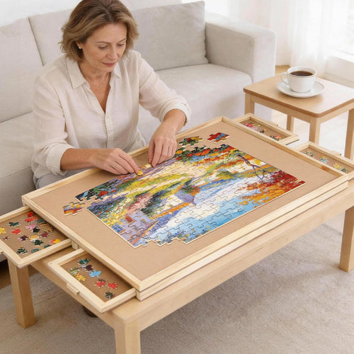 1000 Piece Rotating Puzzle Board with 4 Drawers