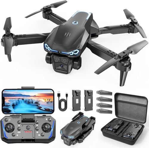1080P Drone with Camera, Easy-To-Fly Foldable Drone for Beginners