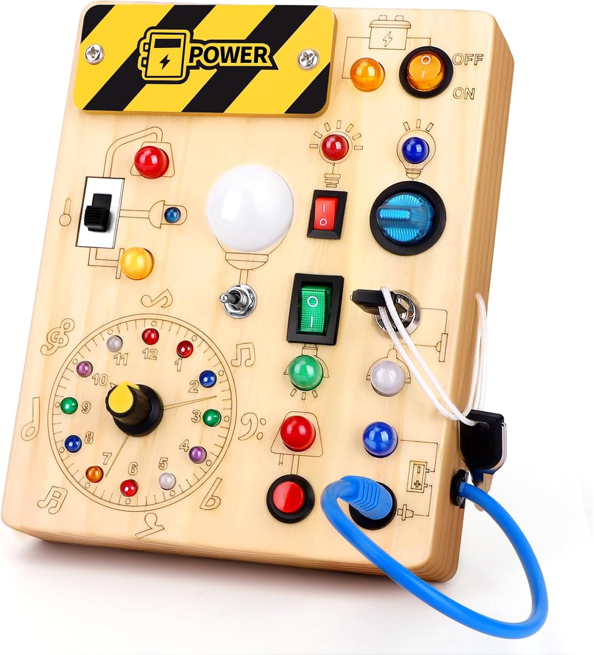 Busy Board for Toddlers, Montessori Toy for 1-3 Year Olds