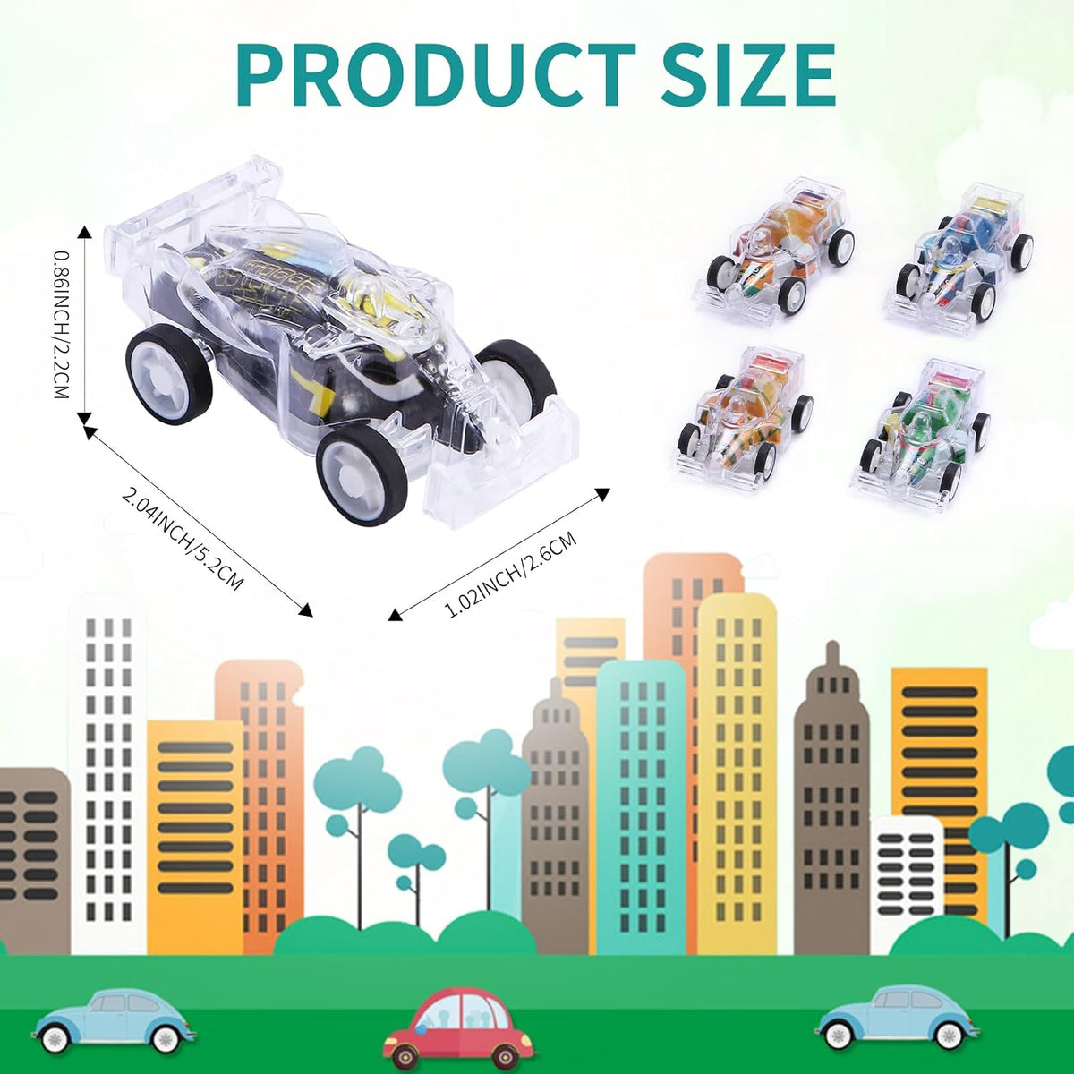 45 Pack Mini Pull Back Go Kart Cars