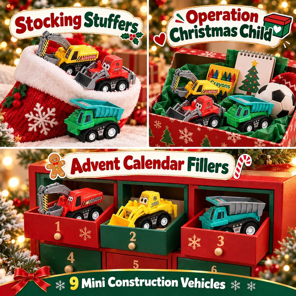 Mini Pull Back Construction Cars