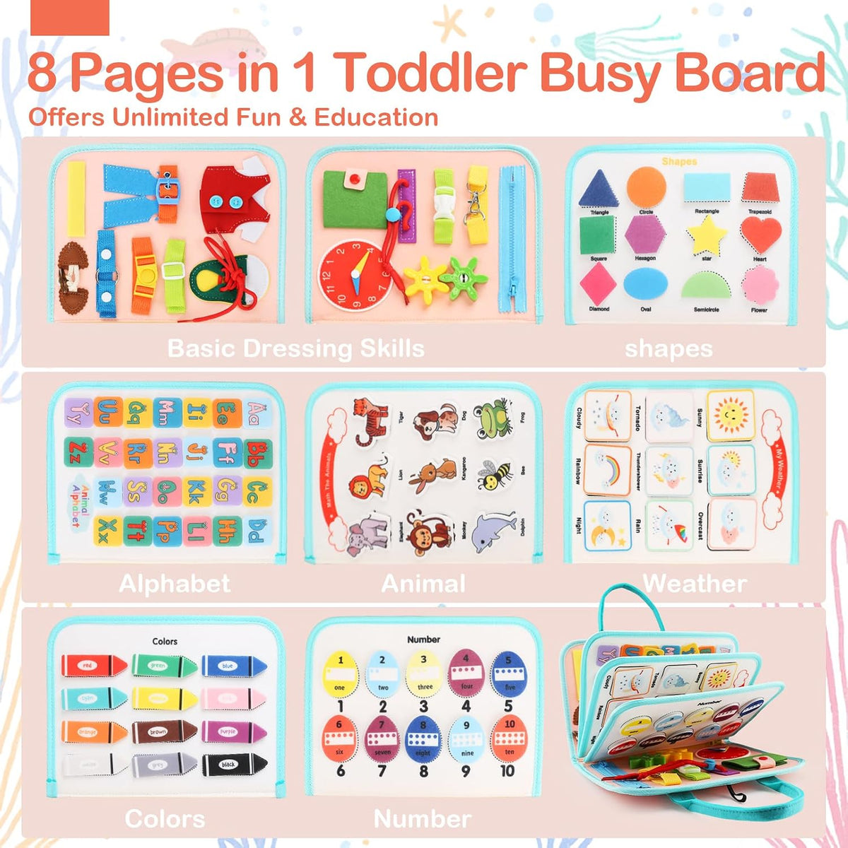 Busy Board Montessori Busy Book for Toddlers