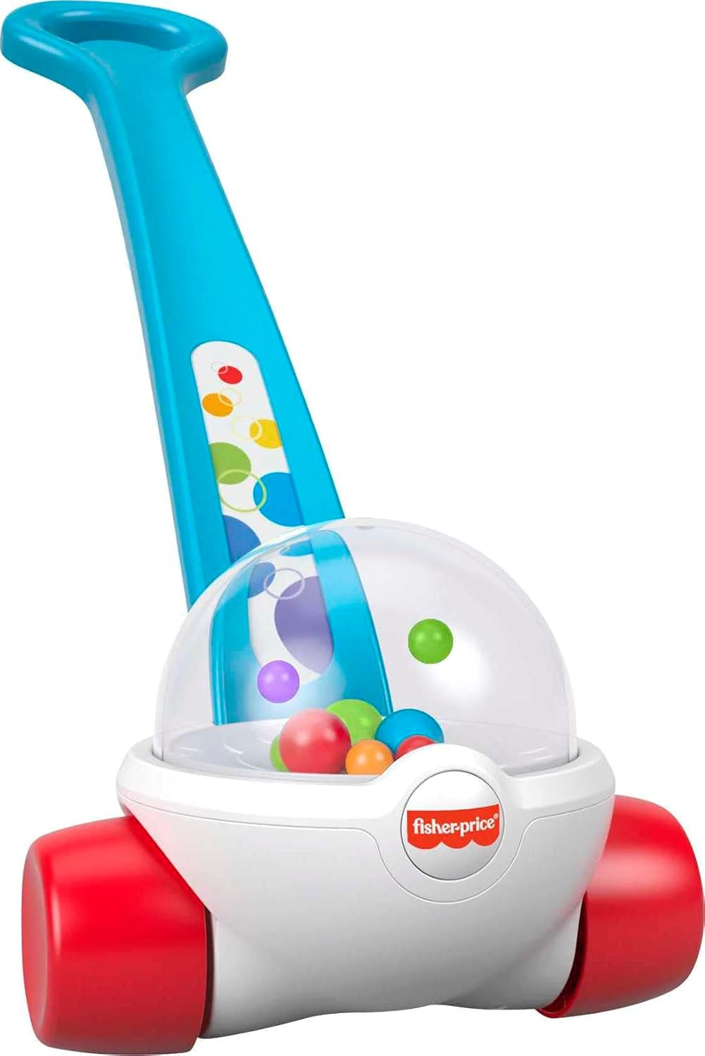 Corn Popper, Blue Push-Along Toy