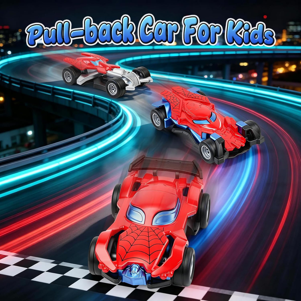 3 Pack Pull Back Cars