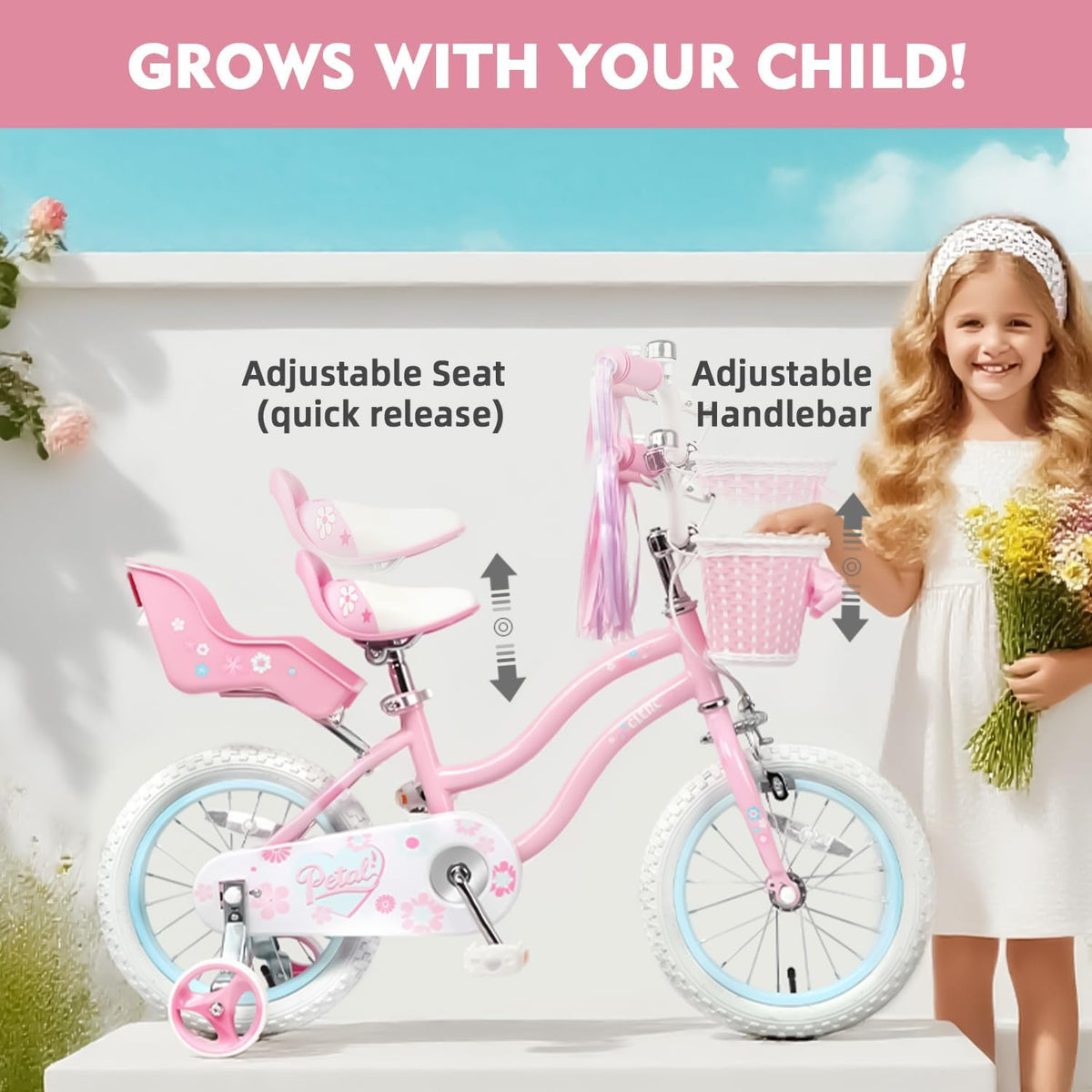 Petal Girls Bike 12-18 Inch, Ages 2-9