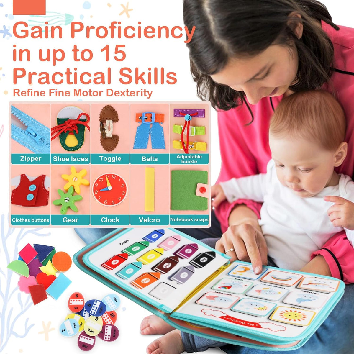 Busy Board Montessori Busy Book for Toddlers