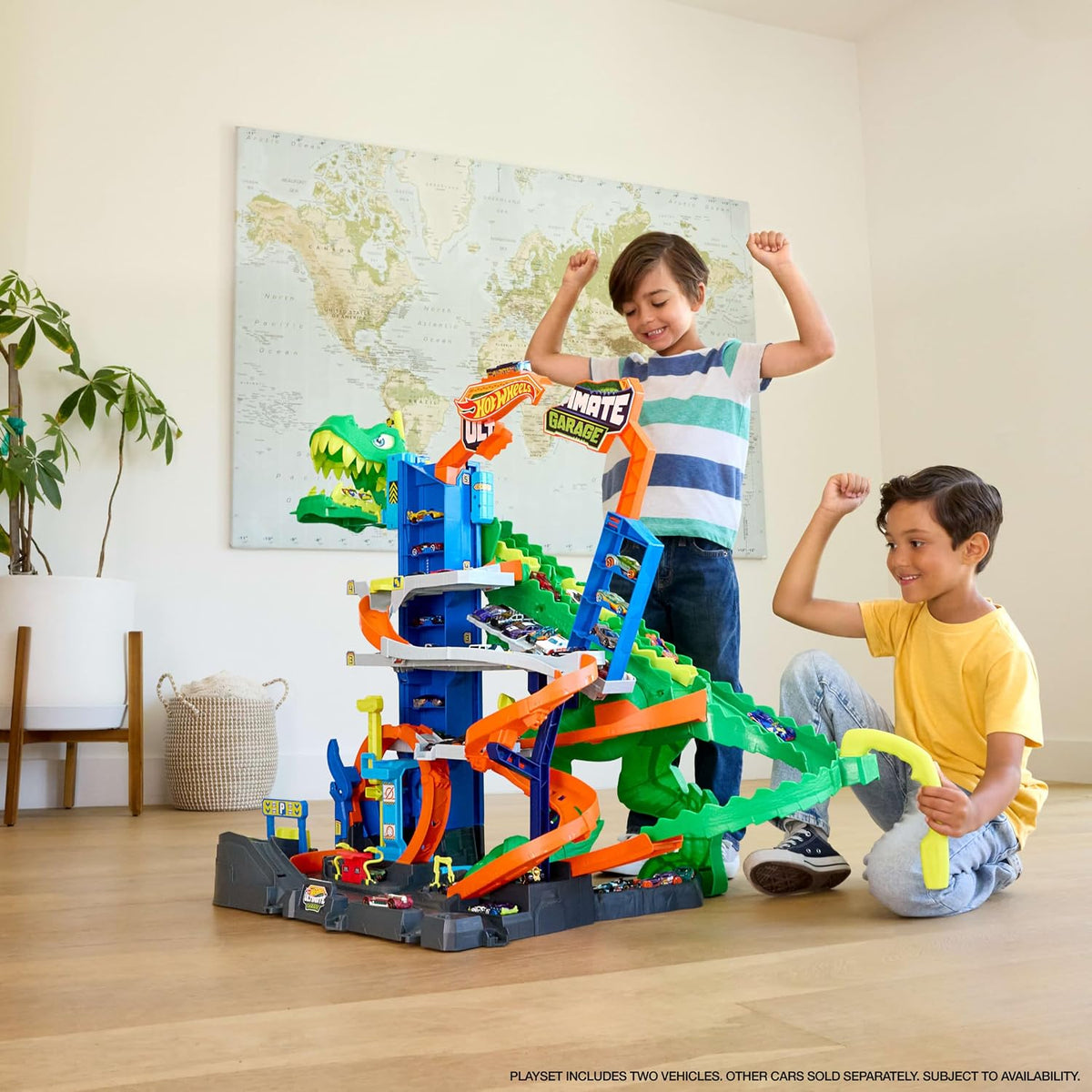 City Ultimate T-Rex Garage with 2 Cars