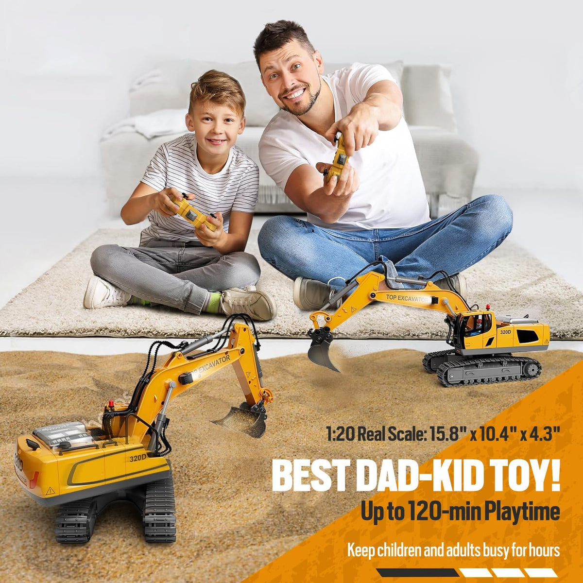 11-Channel Remote Control Excavator