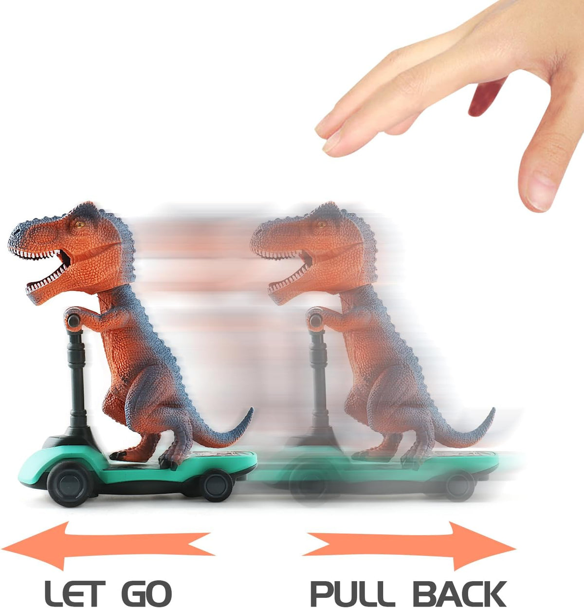 Dinosaur Scooter Pull Back Cars