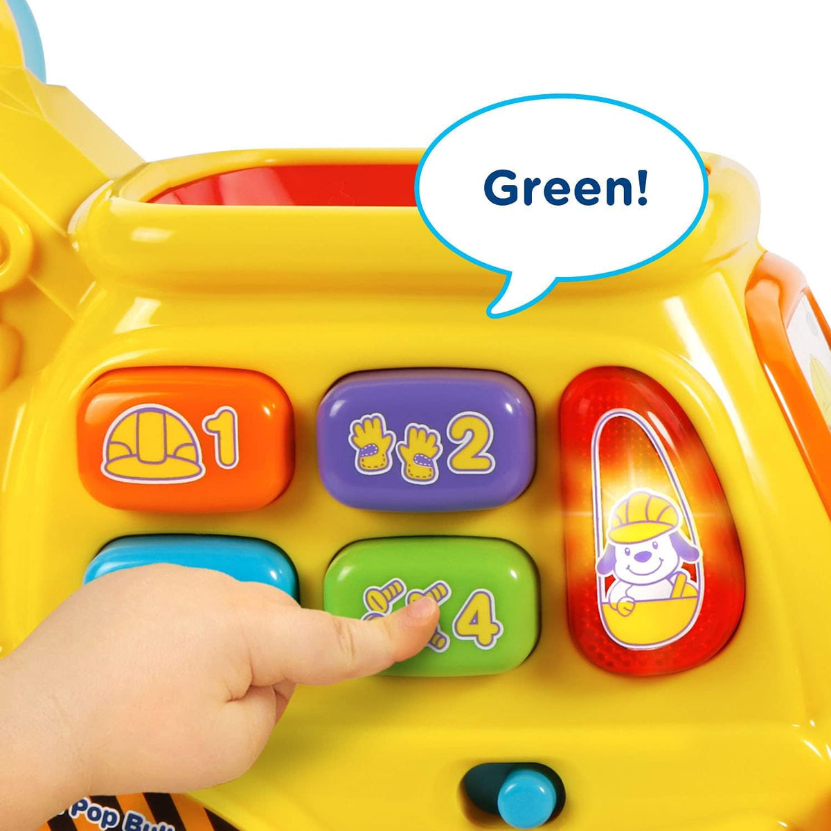Pop-A-Balls Push and Pop Bulldozer, Yellow