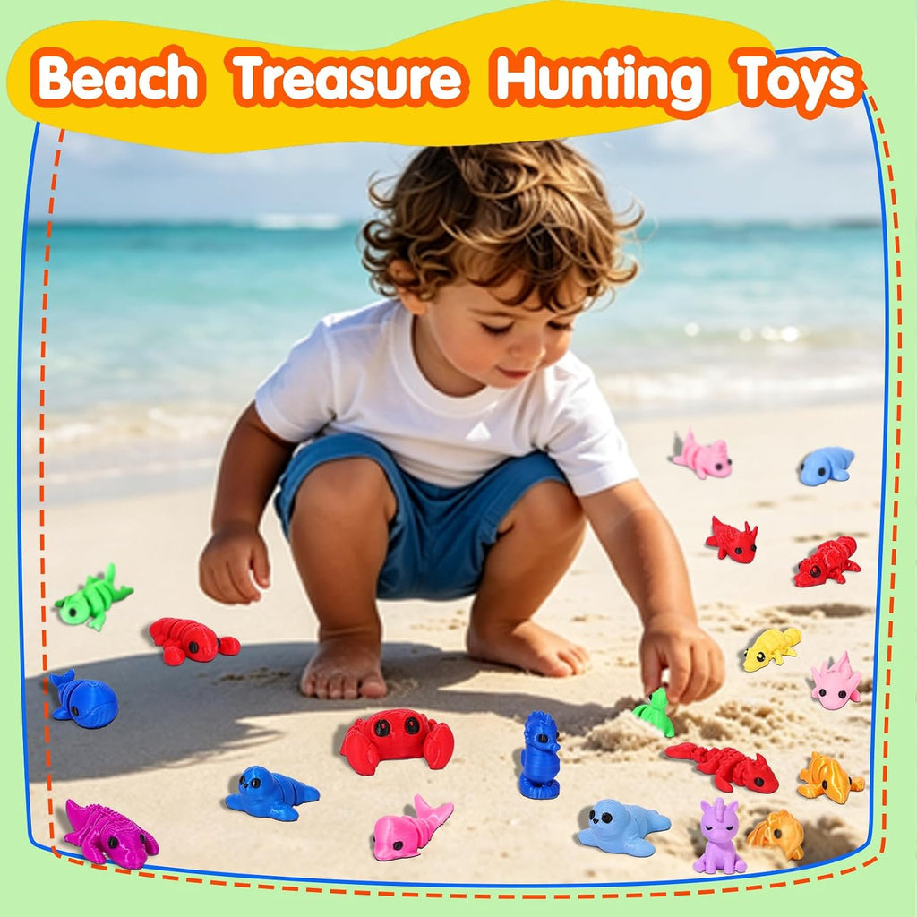 100 Pcs Mini 3D Printed Animal Figurines