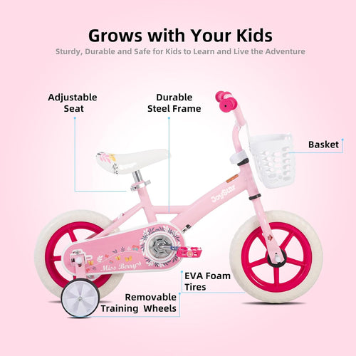 10-16 Inch Kids Bike, Ages 1-7