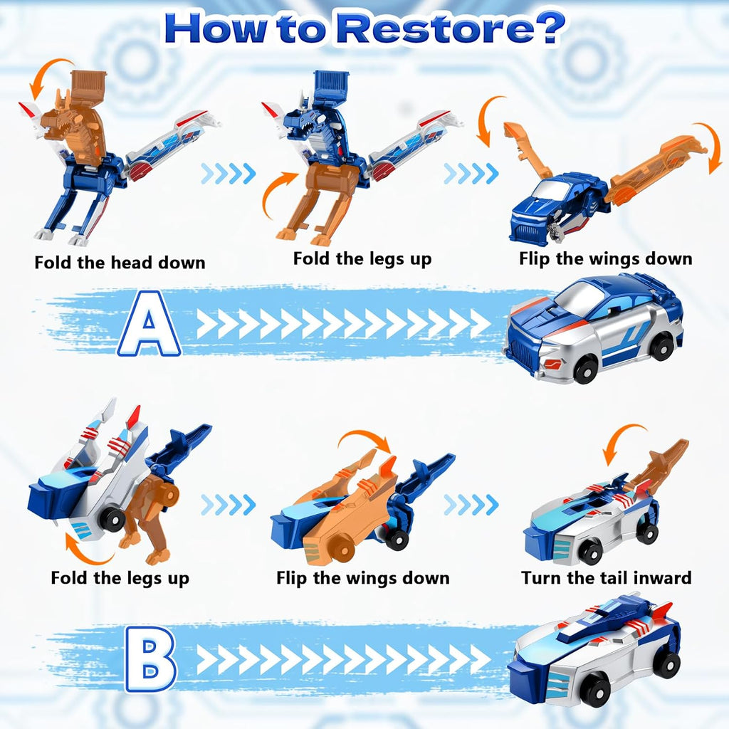 Collision-Transforming Dinosaur Car