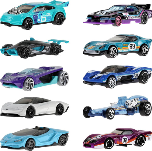 10-Pack of Toy Race Cars (Styles May Vary)