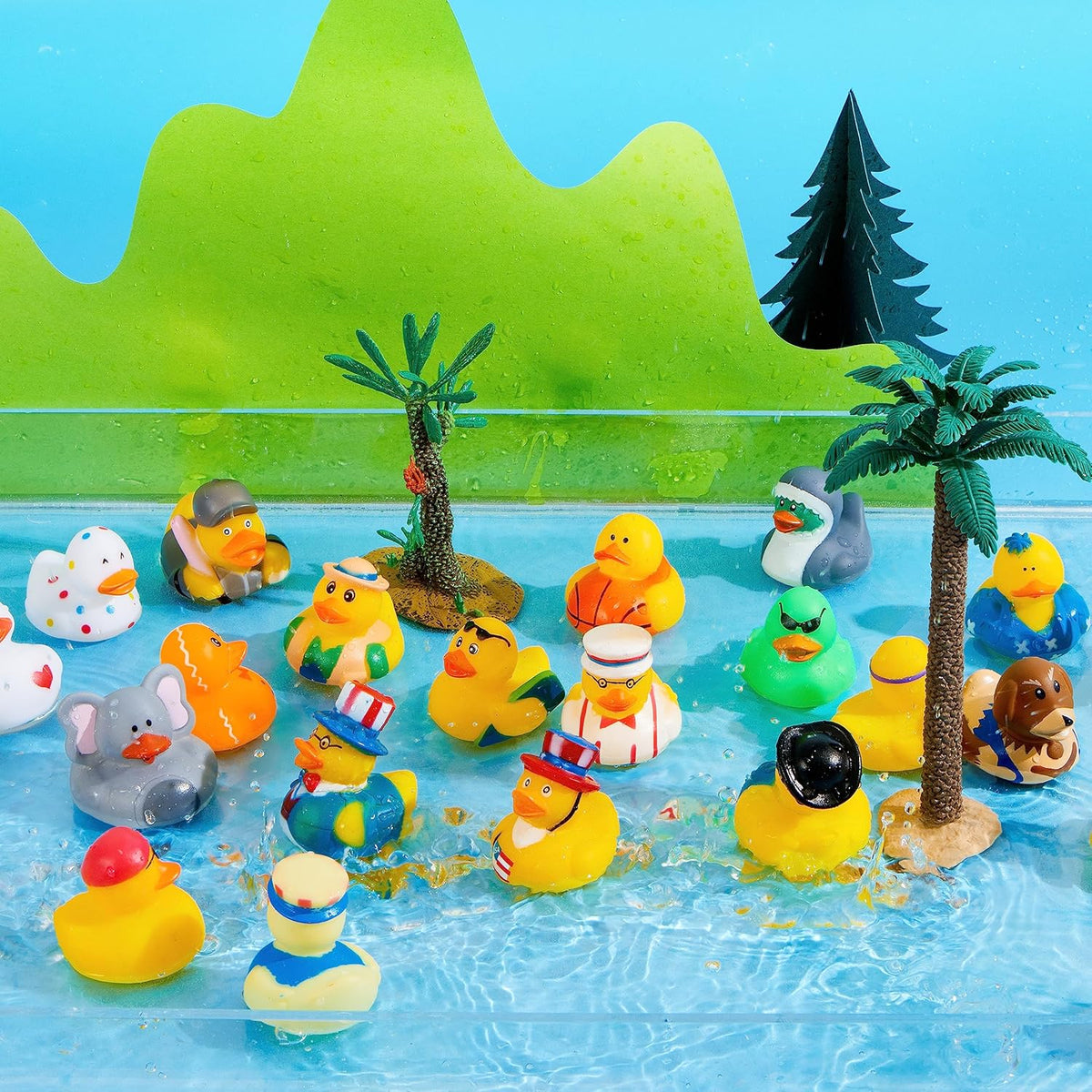 30 Pcs Rubber Ducks with Mesh Carry Bag