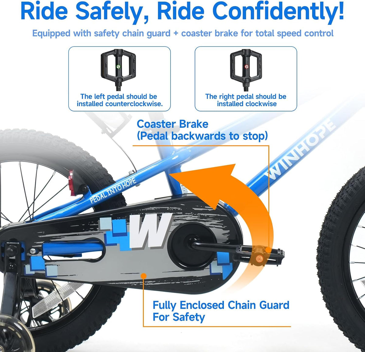 Hero 12-18 Inch Bike with Light up Training Wheels
