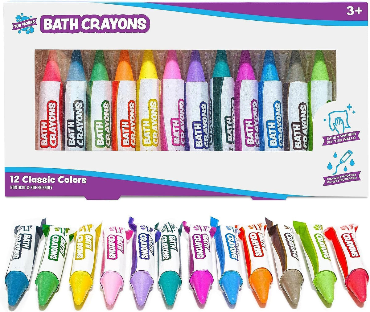 Smooth Bath Crayons, 12 Pack