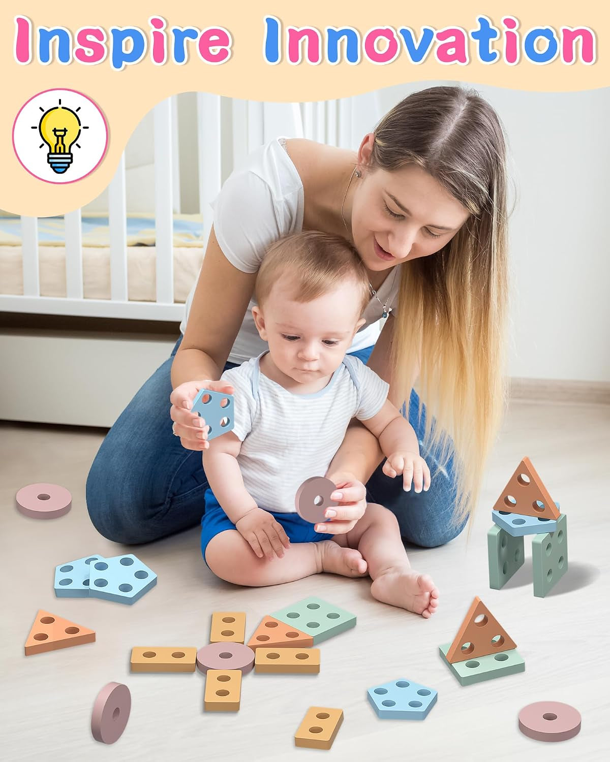 Montessori Toys for 1-2 Year Olds, Shape Sorter