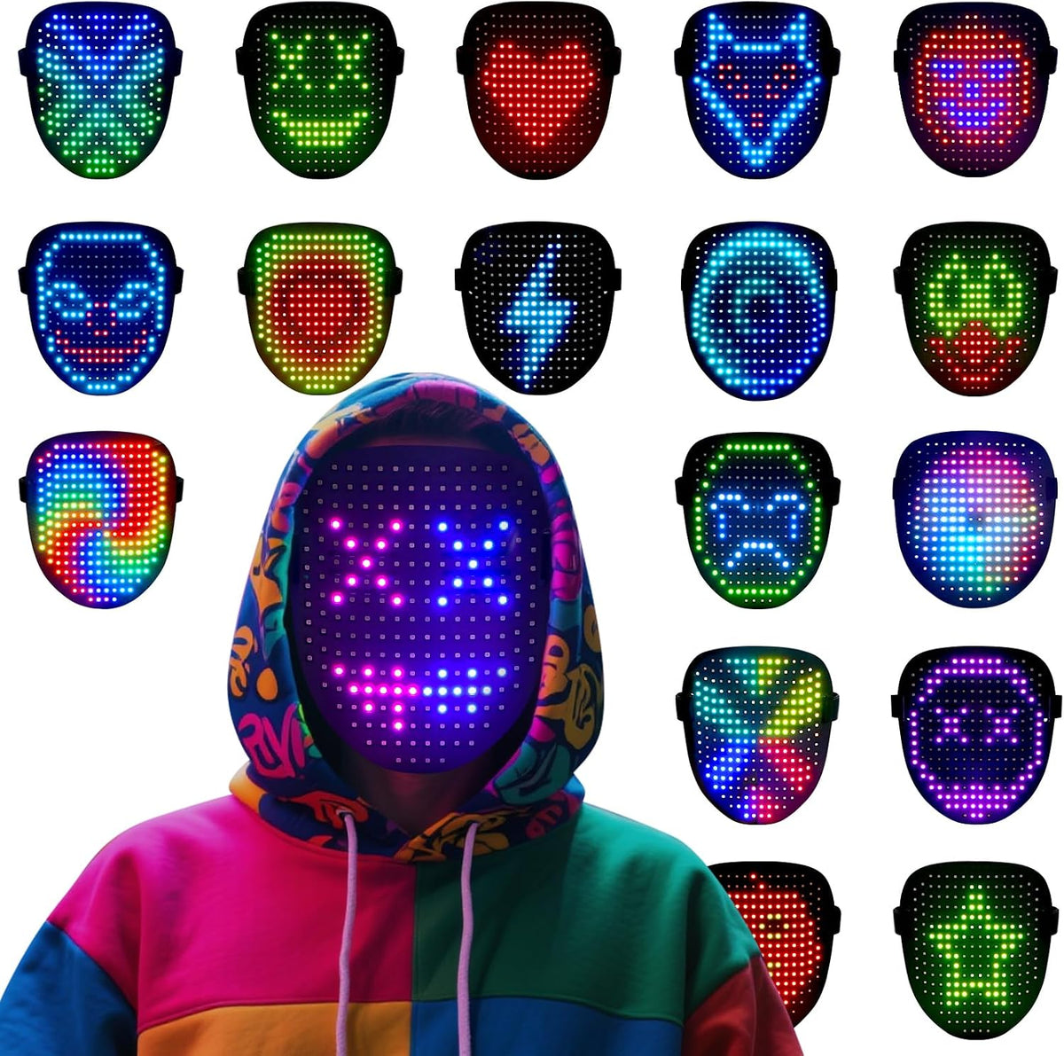LED Light up Mask with Gesture Control