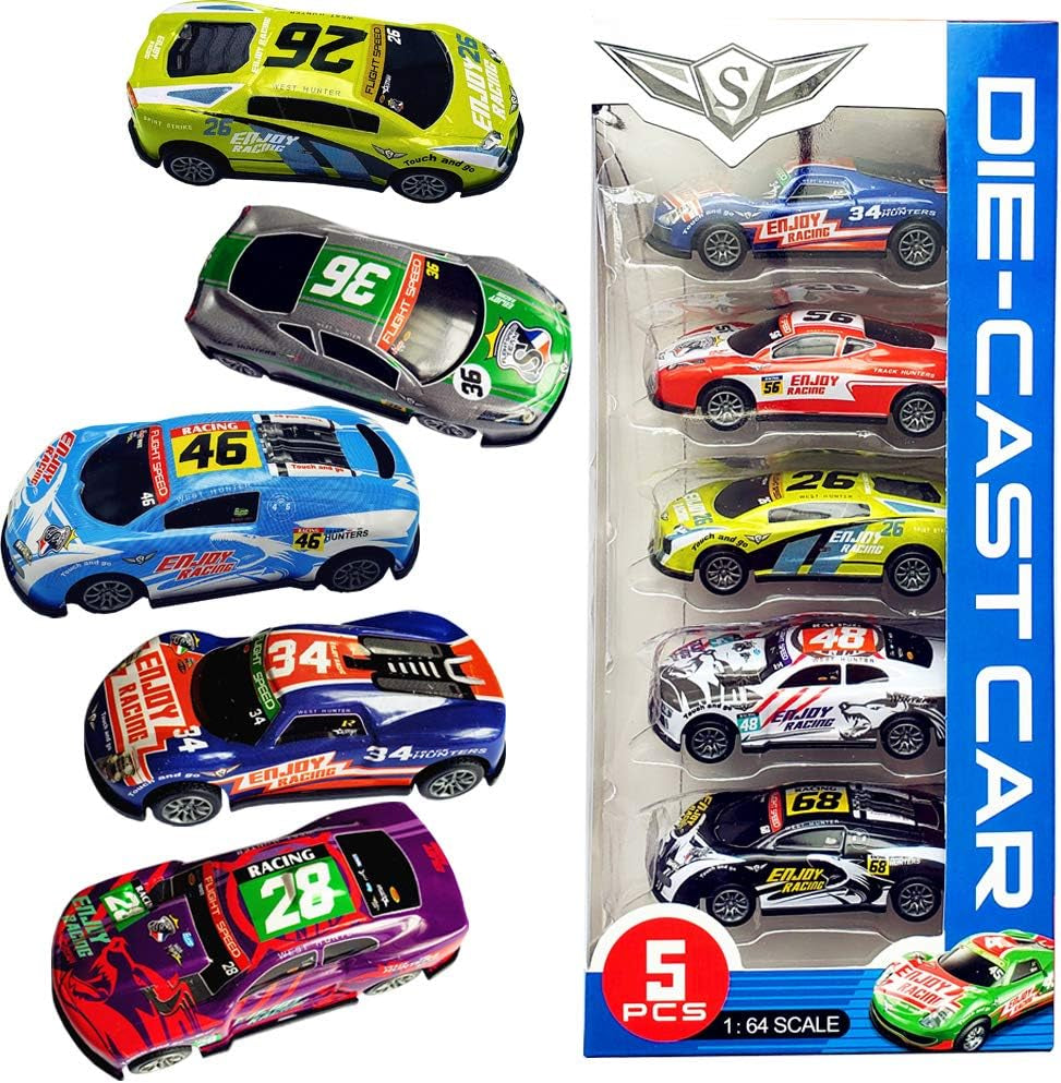 Die-Cast Pull Back Race Cars