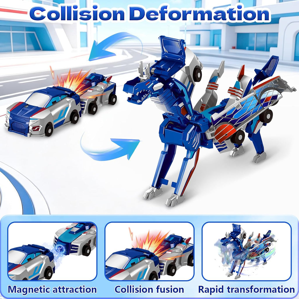 Collision-Transforming Dinosaur Car